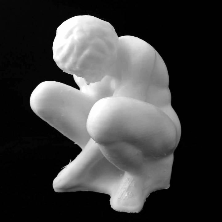 crouching boy hermitage museum st petersburg scan michelangelo 3D print model - Mito3D