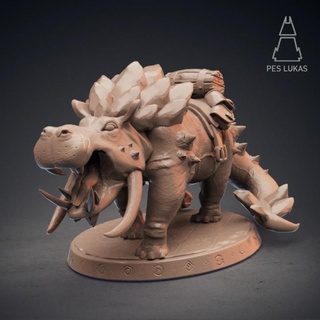 terremoto gigante pes lukas mesa caracteres criaturas fantasía universo animal bestia criatura montar hipopótamo monstruos elemental dnd 3d print model - Mito3D