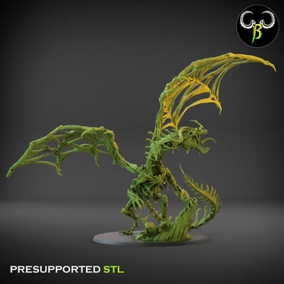 blood drake claybeastcreation Tabletop Characters & Creatures Fantasy Universe bone dragon fantasy monster undead tabletop nightmare crypt flesh zombi 3d print model - Mito3D