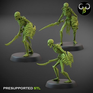 flesh skeleton sword set claybeastcreation Tabletop Characters & Creatures Fantasy Universe bone fantasy undead tabletop nightmare crypt 3d print model - Mito3D
