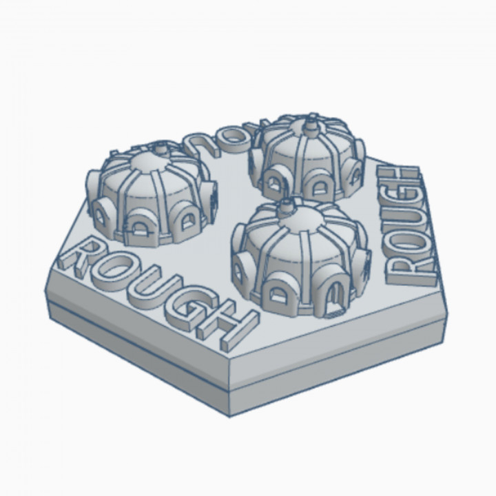 pequeno deserto casa hex mapa escala hmsdw004 jogo guerra forja tampo mesa 3D imprimível terreno Sci Fi telha base battletech 3D print model - Mito3D
