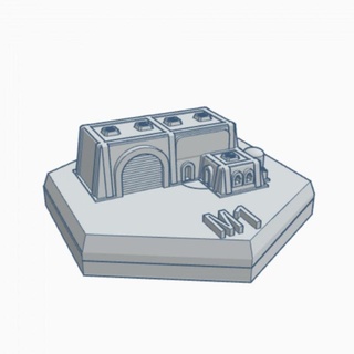 tamirci Dükkan altıgen harita ölçek hmsdw006 savaş oyunu dövme masaüstü 3D yazdırılabilir arazi Sci Fi fayans temel Battletech 3d print model - Mito3D
