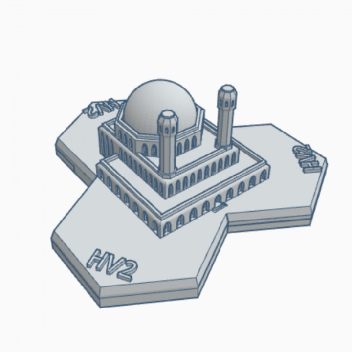 Wüste Schrein verhexen Karte Rahmen hmsdw007 Kriegsspiel Schmiede Tischplatte 3D druckbar Terrain Sci Fi Fliese Base Battletech 3D print model - Mito3D