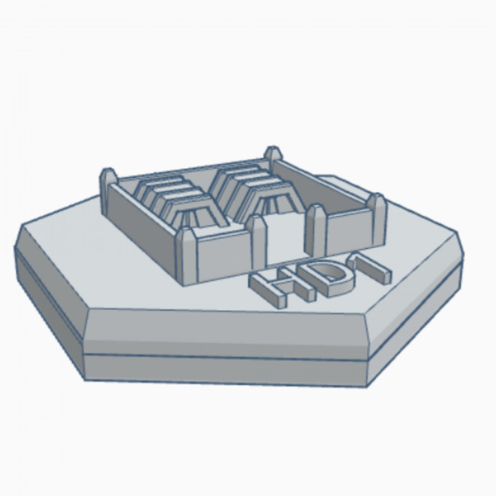 Militär Munition Depot verhexen Karte Rahmen hmsmil0019 Kriegsspiel Schmiede Tischplatte 3D druckbar Terrain Sci Fi Fliese Base Battletech 3D print model - Mito3D