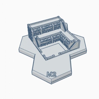 shopping center hex map scale hmssf049 wargame forge  Tabletop 3D Printable Terrain Sci-Fi terrain scale terrain tile base hex map battletech  3d print model - Mito3D