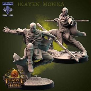 ikayen monk pack mammoth factory Tabletop Characters & Creatures Fantasy Universe staff adventurer medium quarterstaff 3d print model - Mito3D