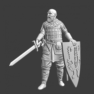 medieval russian lord northern crusades miniatures Tabletop Characters & Creatures Historical Universe 3d printable battle knight model wargaming warrior miniature modelling infantry baltic lake peipus novgorod 3d print model - Mito3D