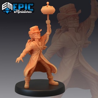 prof felix fortune tesla coil male human doctor steampunk tech character epic-miniatures fantasy medieval monster rpg warhammer sla enemy tabletop dungeon dnd pathfinder npc pre-supported supported pre 3d print model - Mito3D
