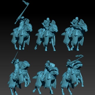 kzkminis - swan knights high mounted Tabletop Characters & Creatures Fantasy Universe men lotr esdla mesbg fiefdom dolamroth 3d print model - Mito3D