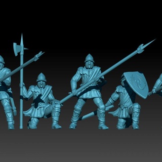kzkminis - swan knights men arms Tabletop Characters & Creatures Fantasy Universe medieval lotr esdla mesbg fiefdoms swanknights dolamroth 3d print model - Mito3D