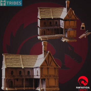 tavern dungeons & dreadnoughts Tabletop 3D Printable Terrain Fantasy fantasy fdm house rpg terrain dnd ttrpg 5e presupported 3d print model - Mito3D