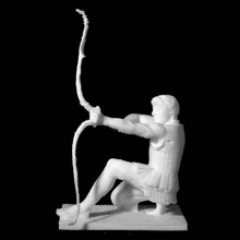 archer east pediment temple aphaia scan fighter greek hero man mythology sculpture bow myth 3d print model - Mito3D