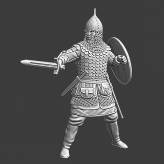 medieval russian sword fighter northern crusades miniatures  Tabletop Tabletop Characters & Creatures Historical Universe Tabletop Tabletop Characters & Creatures figurine knight medieval model soldier wargaming warrior russian miniature modelling tabletop toysoldier 28mm baltic crusader crusades teutonic peipus icelake  3d print model - Mito3D