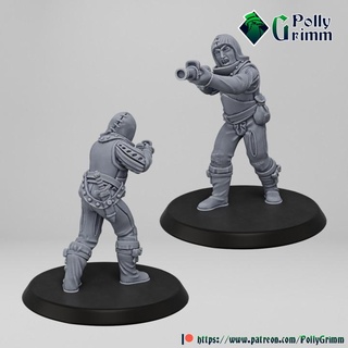highlands miniatures imperial humans arquebusier pollygrimm Tabletop Characters & Creatures Fantasy Universe army fantasy gun wargames renaissance empire firearm 32mm 9thage warband militia shooters arquebus sunland 3d print model - Mito3D