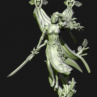 wood elves mage holominiatures Tabletop Characters & Creatures Fantasy Universe elf forest hero wargaming wizard blade lord singer tabletop spell elven dnd druid 9thage glade woodelf sylvan sylvanelf the9thage spites 3d print model - Mito3D