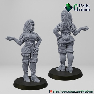 highlands miniatures imperial humans vivandiere courtisane pollygrimm Tabletop Characters & Creatures Fantasy Universe army fantasy human wargames woman renaissance empire 9thage peasant commoner sunland cantiniere 3d print model - Mito3D