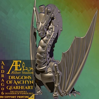 aedrag06 engrenage éther studios table personnages créatures fantaisie univers dragon dragons aetherstudios Aix Chapelle 3d print model - Mito3D