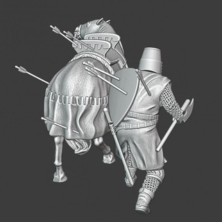 Ortaçağa ait haçlı yeniden çizme ateş kuzey Haçlı seferleri minyatürler masaüstü karakterler yaratıklar tarihi Evren şövalye model nehir savaş oyunları minyatür sipariş Tapınakçı 28mm Danimarka dili neva teutonic ok fırtınası 3d print model - Mito3D