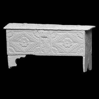 göğüs avlanmak müze taramak dünya Avrupa İrlanda Limerick konteyner Ortaçağa ait depolama Odun miras oyulmuş hunt museum artec 3d chip carving rozetler 3d print model - Mito3D