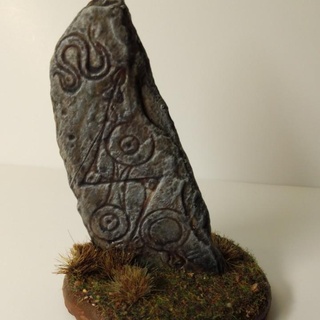aberlemno serpente calcolo liam Mckinstry tavolo 3D stampabile terreno fantasia medievale Scozia preistorico storico pietra eretta pitto Pietra Serpente 3d print model - Mito3D