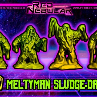 meltymen sludge-drudgers red nebular Tabletop Characters & Creatures Sci-Fi Universe monster post mud apocalyptic bmovie wasteman 3d print model - Mito3D