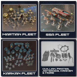 space fleet bundle 54 files total game god terrain  Tabletop Tabletop Characters & Creatures Sci-Fi Universe Tabletop Tabletop Vehicles & Machines miniatures sci-fi spaceship minis bundle billionsuns abillionsuns spacefleet spacefleetminiatures spaceshipminiatures  3d print model - Mito3D