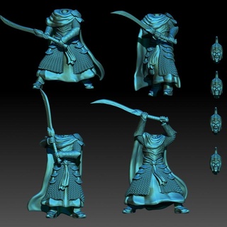 kzkminis - oathbreaker elves swordsmen Tabletop Characters & Creatures Fantasy Universe lotr esdla mesbg rivendel 3d print model - Mito3D