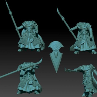kzkminis - oathbreaker elves shieldsmen Tabletop Characters & Creatures Fantasy Universe lotr esdla mesbg rivendel 3d print model - Mito3D