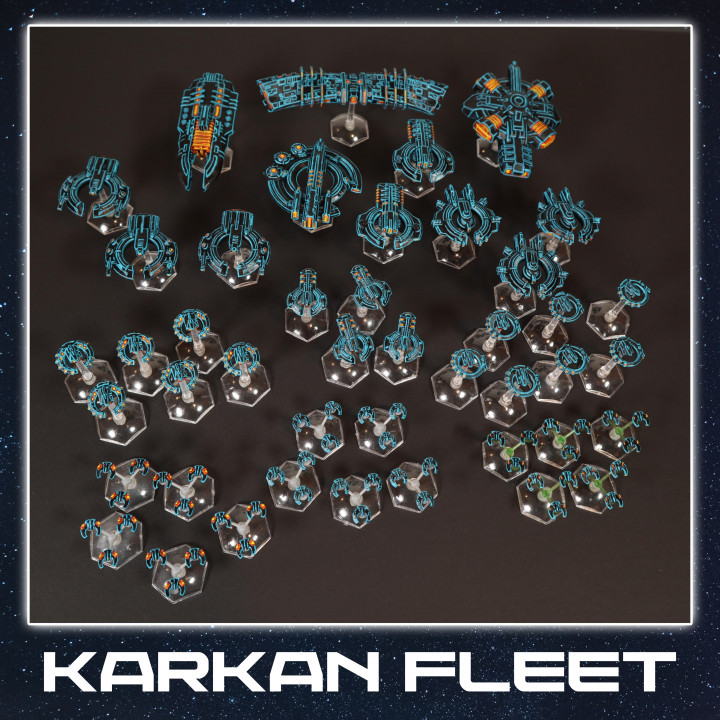 karkan space fleet game god terrain Tabletop Characters & Creatures Sci-Fi Universe Vehicles Machines miniatures sci-fi spaceship minis suns billion billionsuns abillionsuns spacefleet 3D print model - Mito3D
