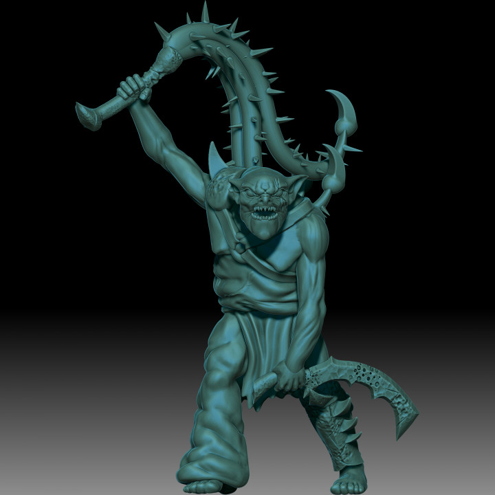 kzkminis - deepmines slavelord Tabletop Characters & Creatures Fantasy Universe goblin lotr moria esdla mesbg goblintown 3D print model - Mito3D