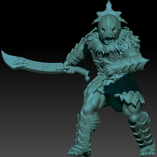 Presa Ferro clã berzerks tampo mesa personagens criaturas fantasia universo orc lotr orcs Esdla mesbg Gundabad 3d print model - Mito3D