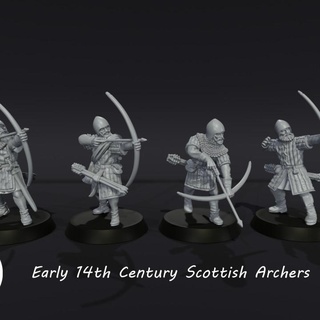 14th yüzyıl İskoç okçular medbury minyatürler masaüstü karakterler yaratıklar tarihi Evren şövalye kalkan kılıç ingilizce 28mm şövalyeler Kingsofwar ustaları yemin mızrakçılar silahlı adamlar Tarihsel savaş oyunu Savaş oyunları destanı baron savaşı scottishwaroffindependance 3d print model - Mito3D