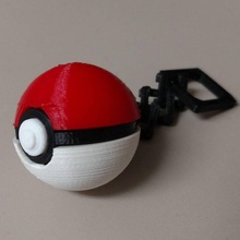 pokeball Schlüsselbund links Mode Accessoires keychain keyring pokemon 3d print model - Mito3D