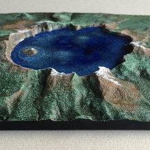 crater lake oregon yatak eğitim arazi 3d print model - Mito3D
