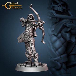 archer skeleton 01 galaad miniatures arrow bones dragon mini roleplay rpg skull undead miniature bow tabletop wargame dungeon proxy 3d print model - Mito3D