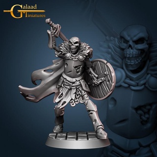 skeleton warrior galaad miniatures bones dragon mini roleplay rpg skull sword undead miniature bow tabletop wargame dungeon proxy 3d print model - Mito3D