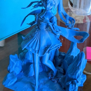 Keqing Genshin impacto jade alegre ventilador arte personagem 3d print model - Mito3D