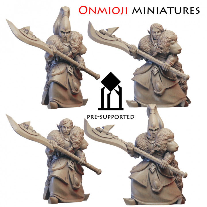 high elf glaive warrior stanislav kuznetsov fantasy knight rpg miniature noble tabletop wargame highelf 3D print model - Mito3D