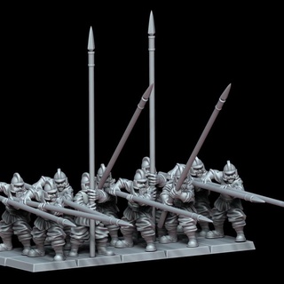 piqueiros Império miniaturas tampo mesa personagens criaturas fantasia universo jogos guerra martelo tabuleiro abordado 3d print model - Mito3D