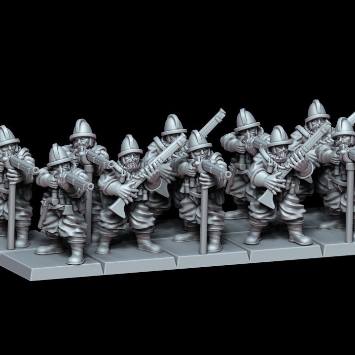 archibugieri impero miniature tavolo personaggi creature fantasia universo giochi guerra warhammer miniaturas coperto 3D print model - Mito3D