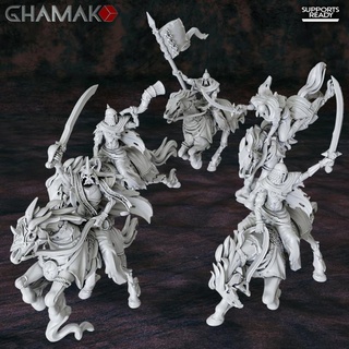 spectral cavalry squad ghamak  Tabletop Tabletop Characters & Creatures Fantasy Universe Tabletop Tabletop Characters & Creatures dragons dungeons fantasy ghost war warhammer horse miniature hammer cavalry night dnd squad pathfinder spectre wh aos nighthaunt spectral kosheivs dndhaunt  3d print model - Mito3D