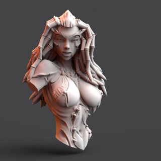 hive queen - nsfw bust space bug pinup 3d printing samurai Tabletop NSFW Characters & Creatures Sci-Fi Universe Fan Art Busts 40k female girl warhammer tabletop dnd tyranids killteam tyranid darkgrim 3d print model - Mito3D