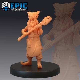 halfling inventor barnabas big wrench male gnome wildling steampunk tech character epic-miniatures fantasy medieval monster rpg warhammer sla enemy tabletop dungeon dnd pathfinder npc pre-supported supported pre 3d print model - Mito3D