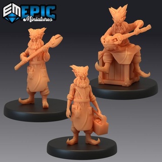 halfling inventor barnabas set male gnome wildling steampunk tech character epic-miniatures fantasy medieval monster rpg warhammer sla enemy tabletop dungeon dnd pathfinder npc pre-supported supported pre 3d print model - Mito3D