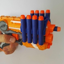nerf chargeur jouets jeux munitions bricolage arme feu rail loader 3d print model - Mito3D