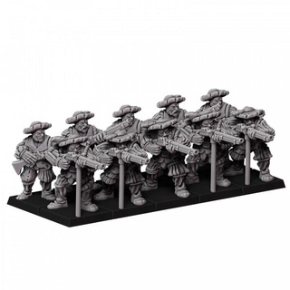 Tedesco archibugieri impero miniature tavolo personaggi creature fantasia universo giochi guerra warhammer miniaturas coperto 3d print model - Mito3D