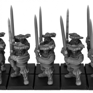 zweihander imperio miniaturas mesa caracteres criaturas fantasía universo juegos guerra martillo cubierto 3d print model - Mito3D