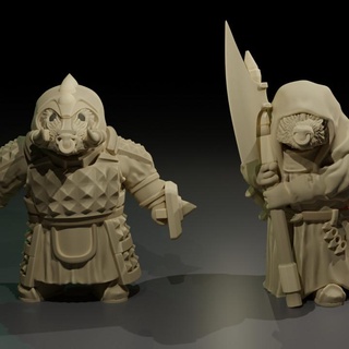evil badgerguard cavy forge Tabletop Characters & Creatures Fantasy Universe axe fantasy rpg warrior d&d dnd berserker executioner badger spikey 3d print model - Mito3D