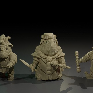 Guinea Rey cavy fragua mesa caracteres criaturas fantasía universo cerdo rpg d 28mm dnd bufón Cavvy 3d print model - Mito3D