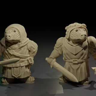 badger brigands cavy forge  Tabletop Tabletop Characters & Creatures Fantasy Universe Tabletop Tabletop Characters & Creatures fantasy rpg d&d dnd badger  3d print model - Mito3D